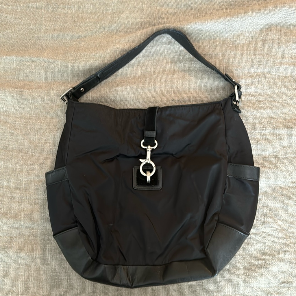 Furla Black Tote Metal Closure